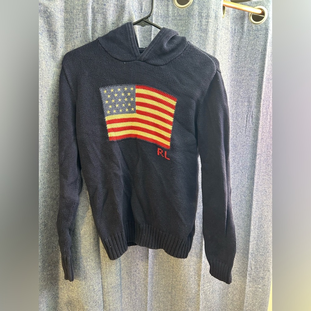 Kids Ralph Lauren hoodie American Flag Sweater